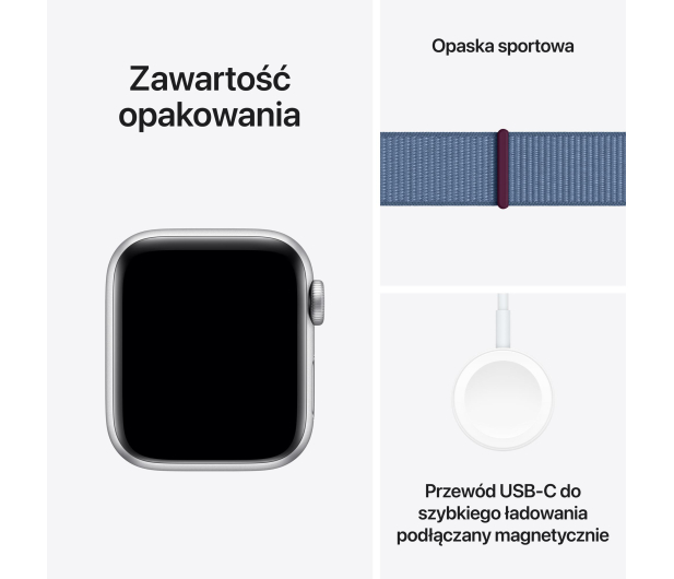 Apple Watch SE 2 40/Silver Aluminum/Winter Blue Sport Loop LTE - 1180711 - zdjęcie 8